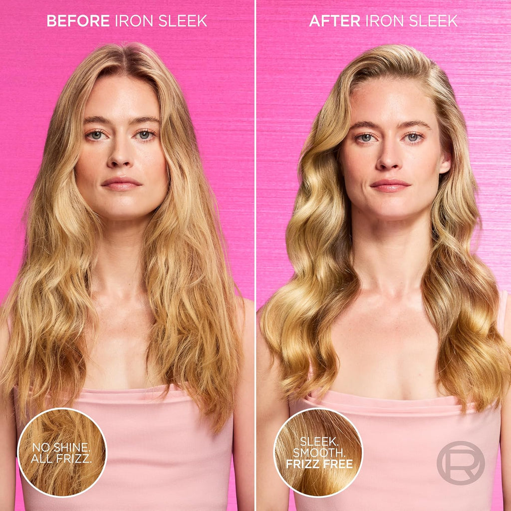 Sulfate Free Iron Sleek Smoothing Shampoo and Conditioner Set, Frizz Control and Humidity-Resistant Formula with Alpha-Acids, Suitable for Color-Treated Hair, Everpure, 13.6 Fl Oz Set