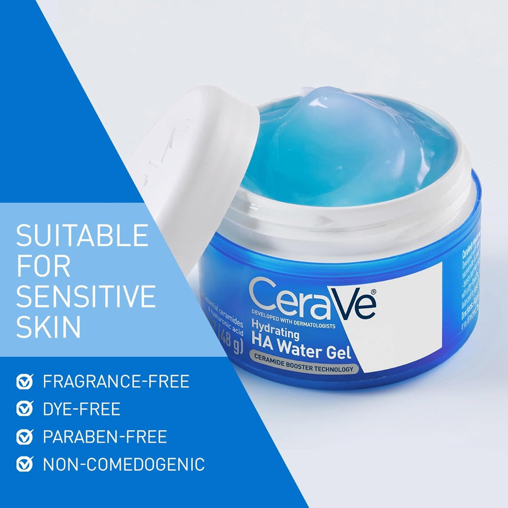 Hydrating Hyaluronic Acid Water Gel Moisturizer for Face, 1.7Oz