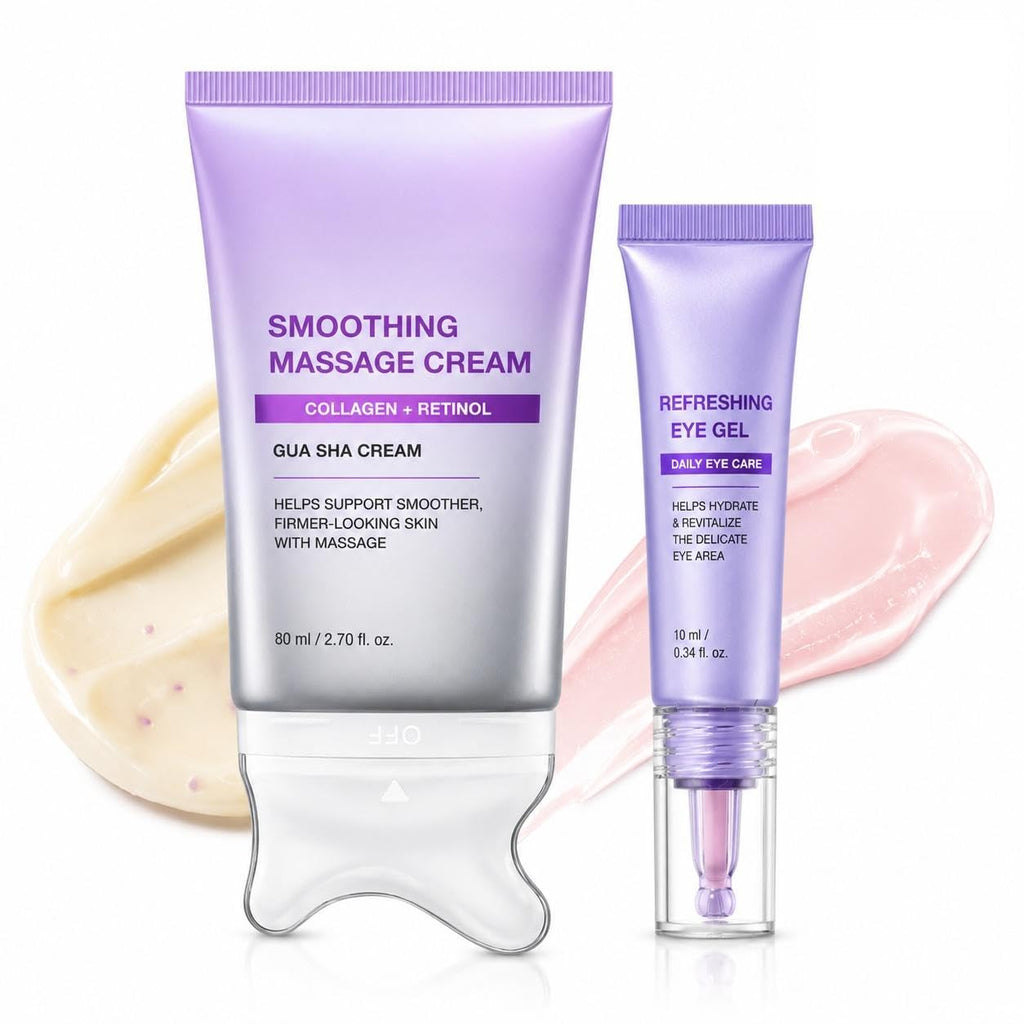 Collagen Retinol Refining Gua Sha Cream and Eye Gel Set 90ml