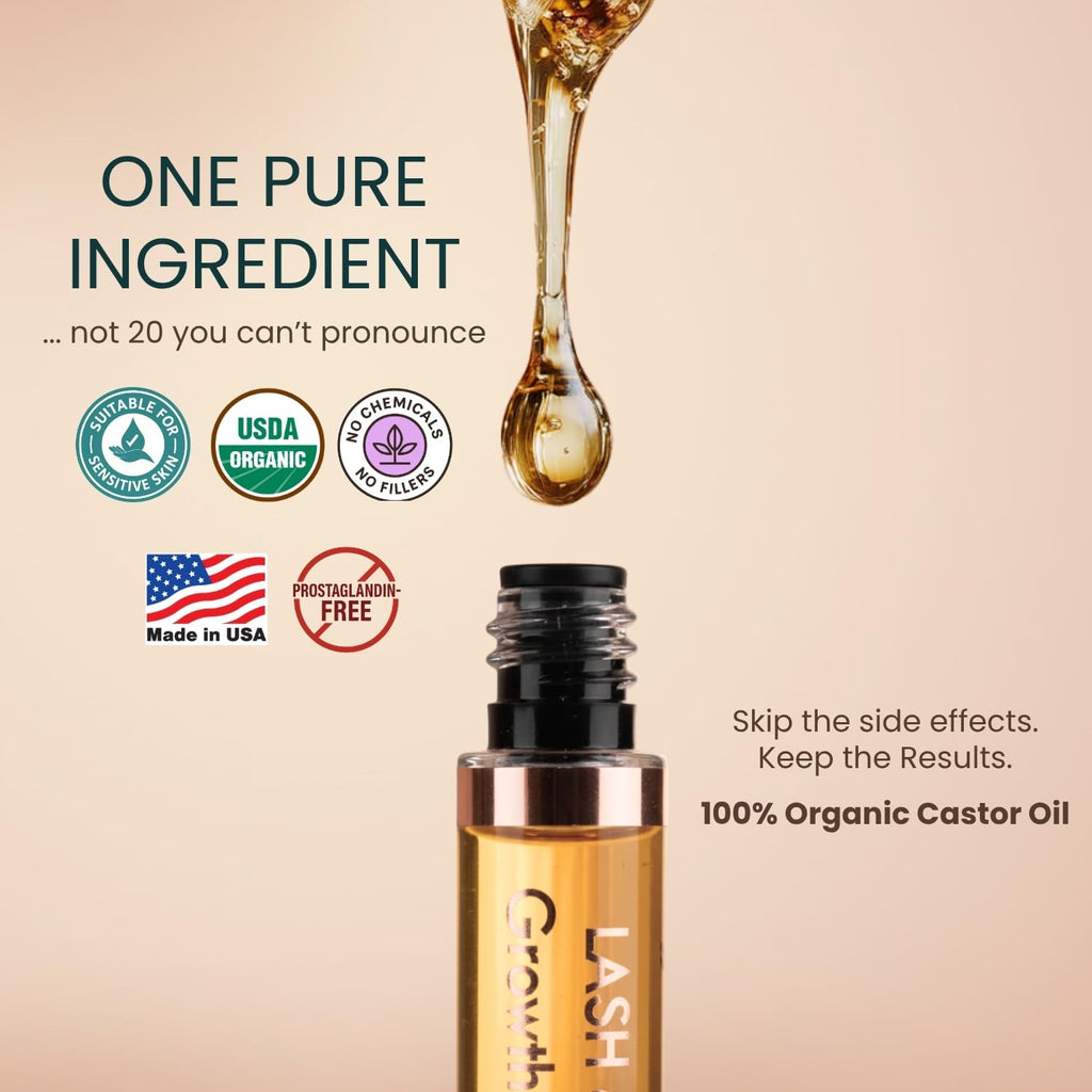Live Fraiche Organic Castor Oil Lash Serum AM-LF-Castor Oil for eyelashes eyebrows