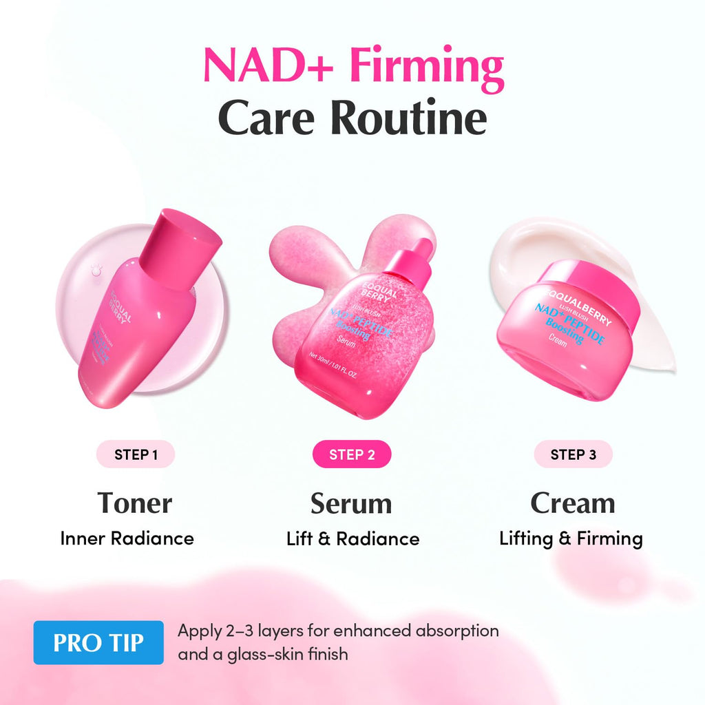 EQQUALBERRY NAD+ Peptide Boosting Anti-Aging Face Serum 30ml