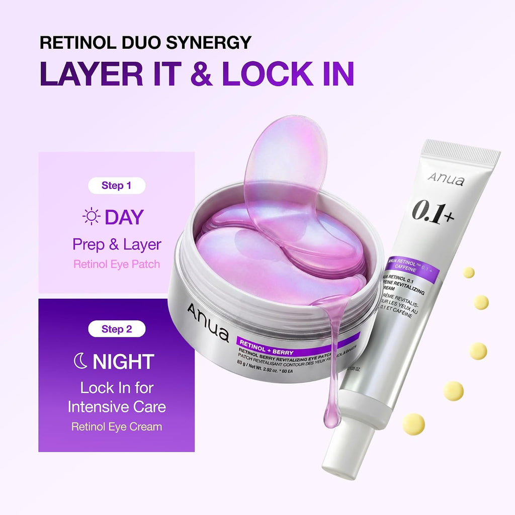 ANUA Retinol Berry Eye Patches 60 Count