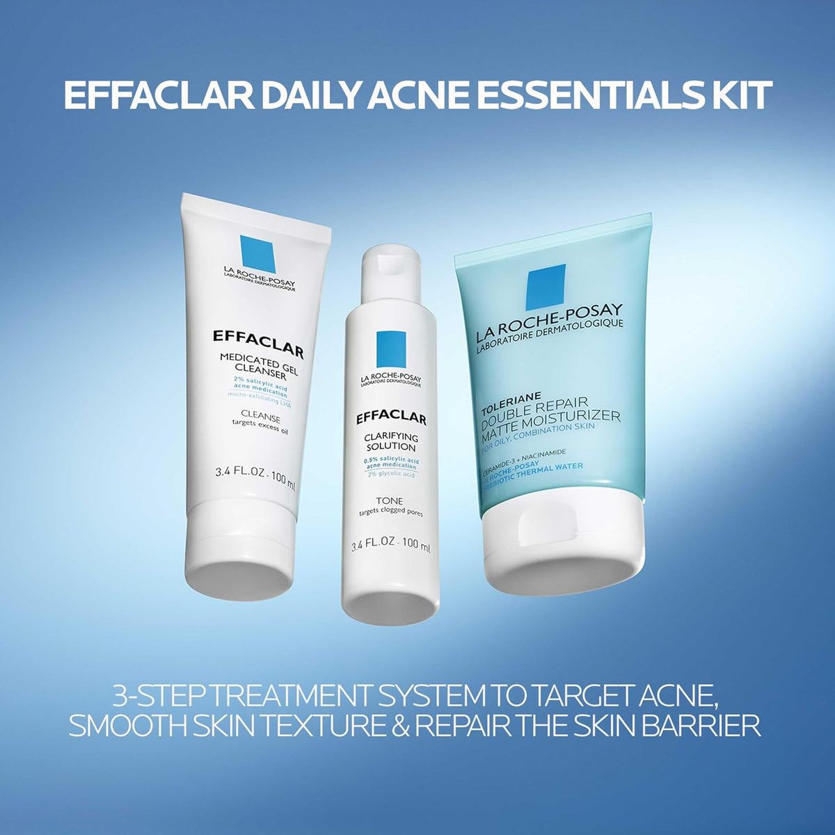 La Roche-Posay Effaclar Daily Acne 3-Step Skin Care Kit