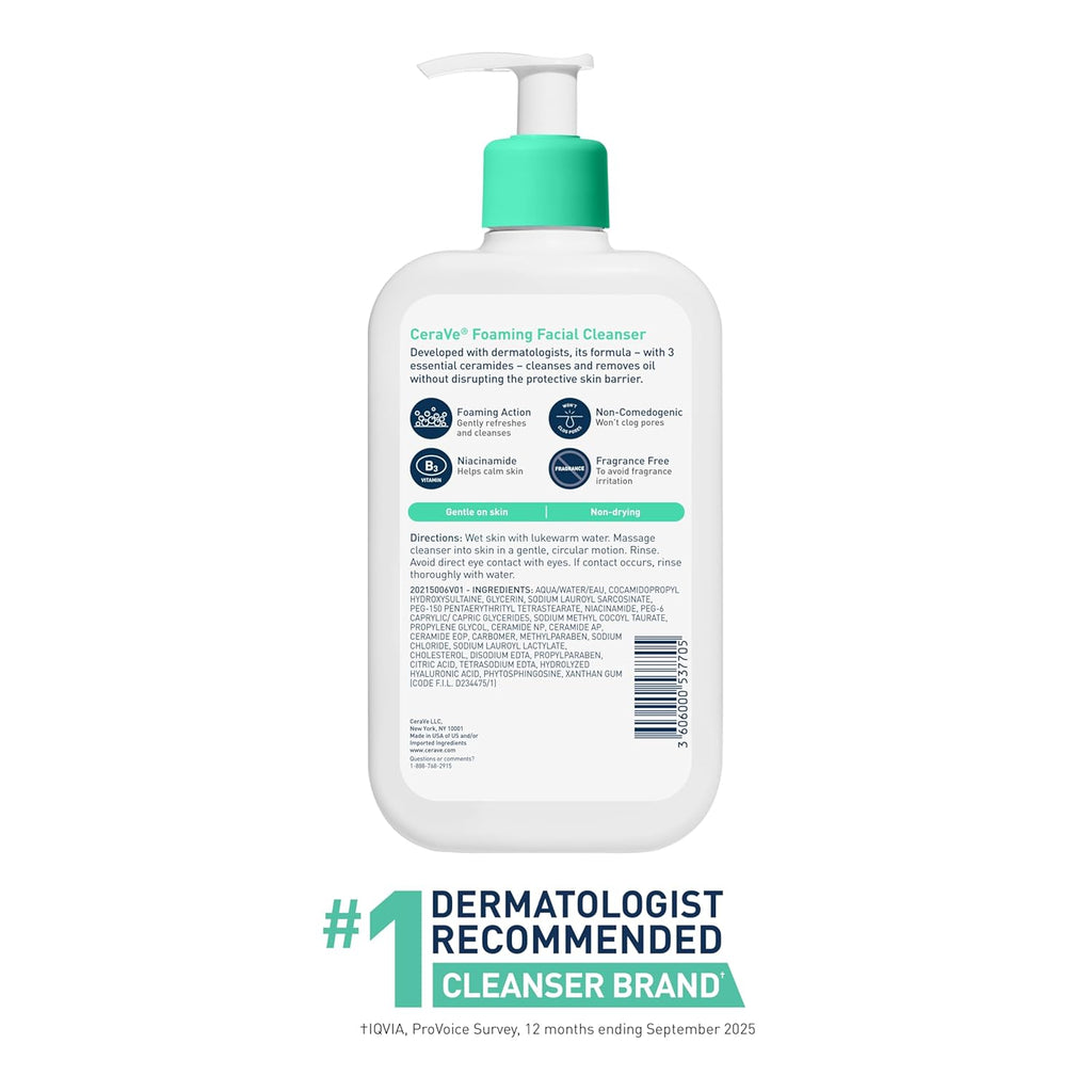 CeraVe Foaming Facial Cleanser Daily Face Wash