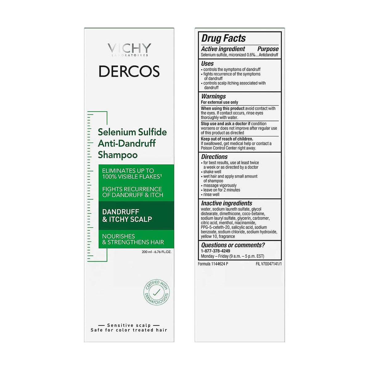 VICHY Dercos Anti Dandruff Scalp Treatment Shampoo