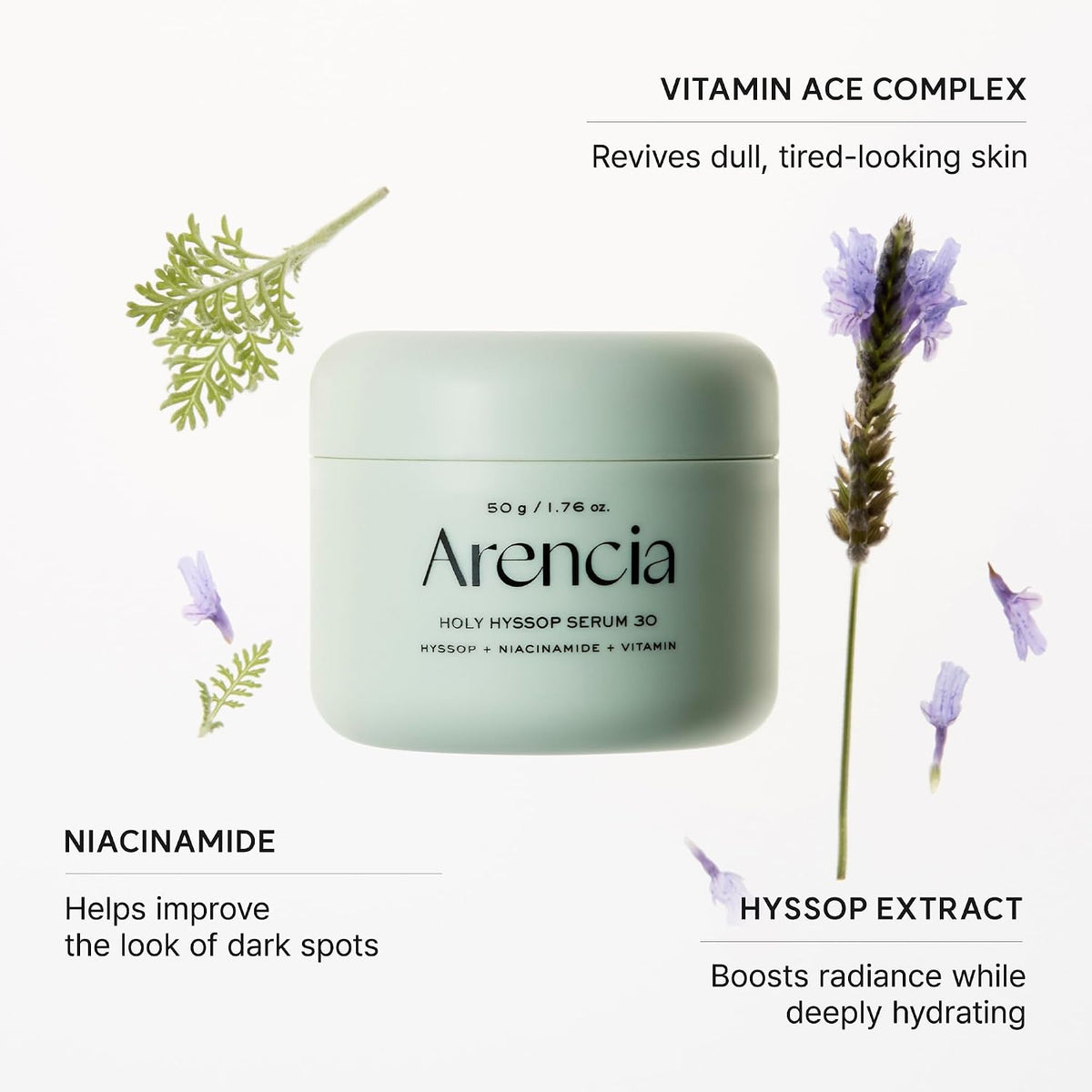 ARENCIA Glow Hyssop Overnight Face Mask Serum 30ml