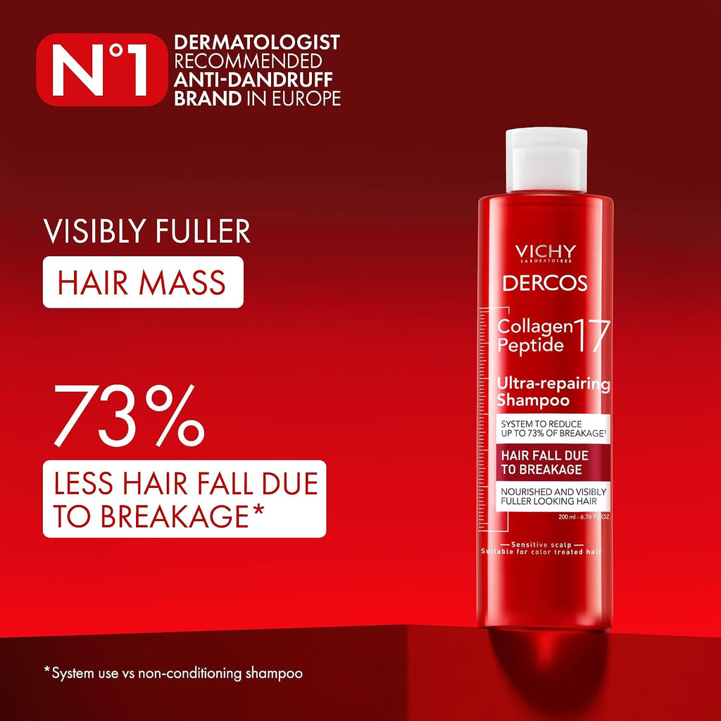 VICHY Dercos Collagen Peptide 17 Ultra Repairing Shampoo