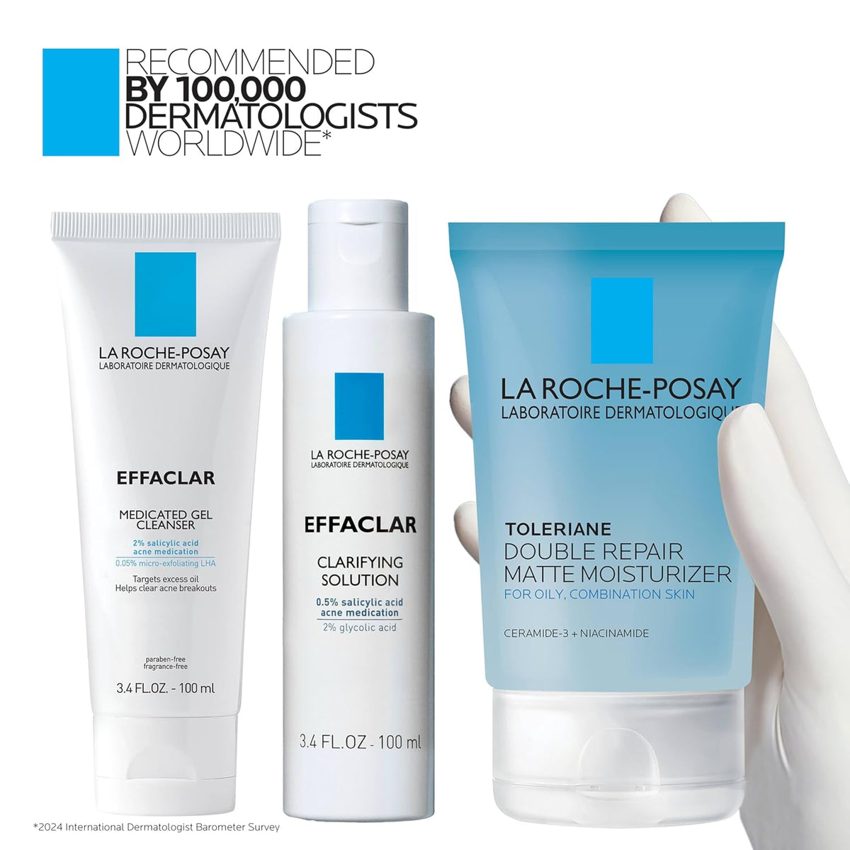 La Roche-Posay Effaclar Daily Acne 3-Step Skin Care Kit
