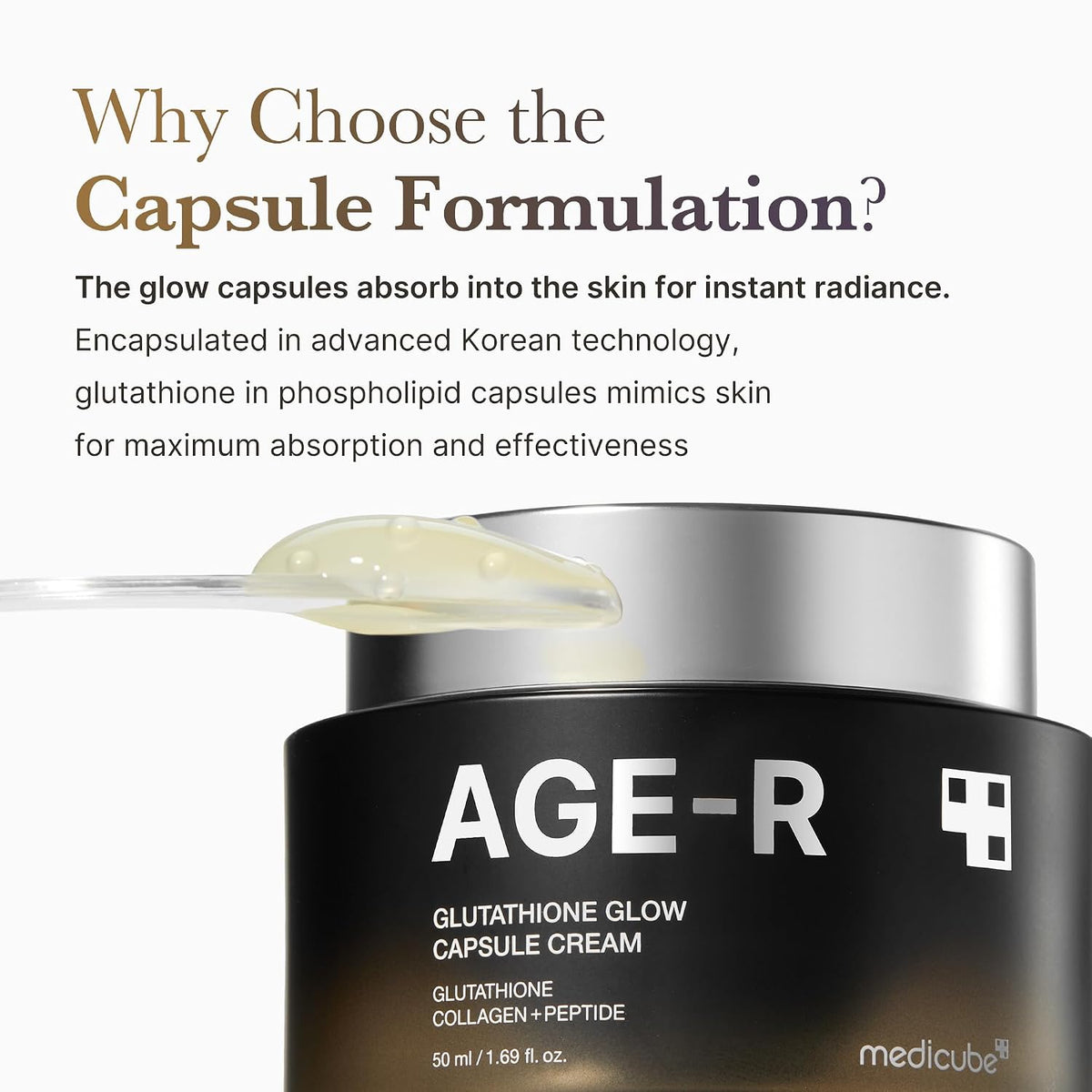 Medicube AGE-R Glutathione Glow Capsule Facial Cream 50ml
