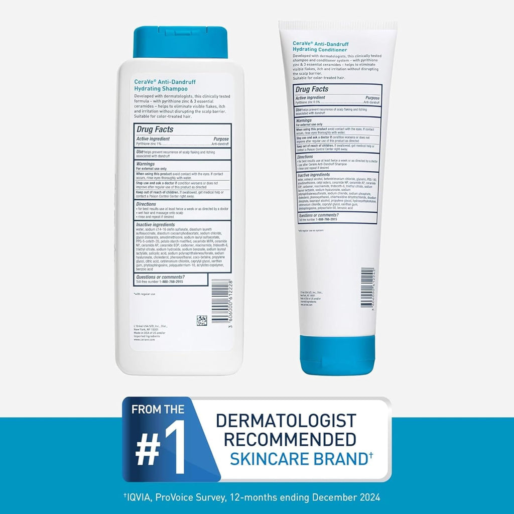 CeraVe Hydrating Anti Dandruff Scalp Treatment Shampoo 355ml