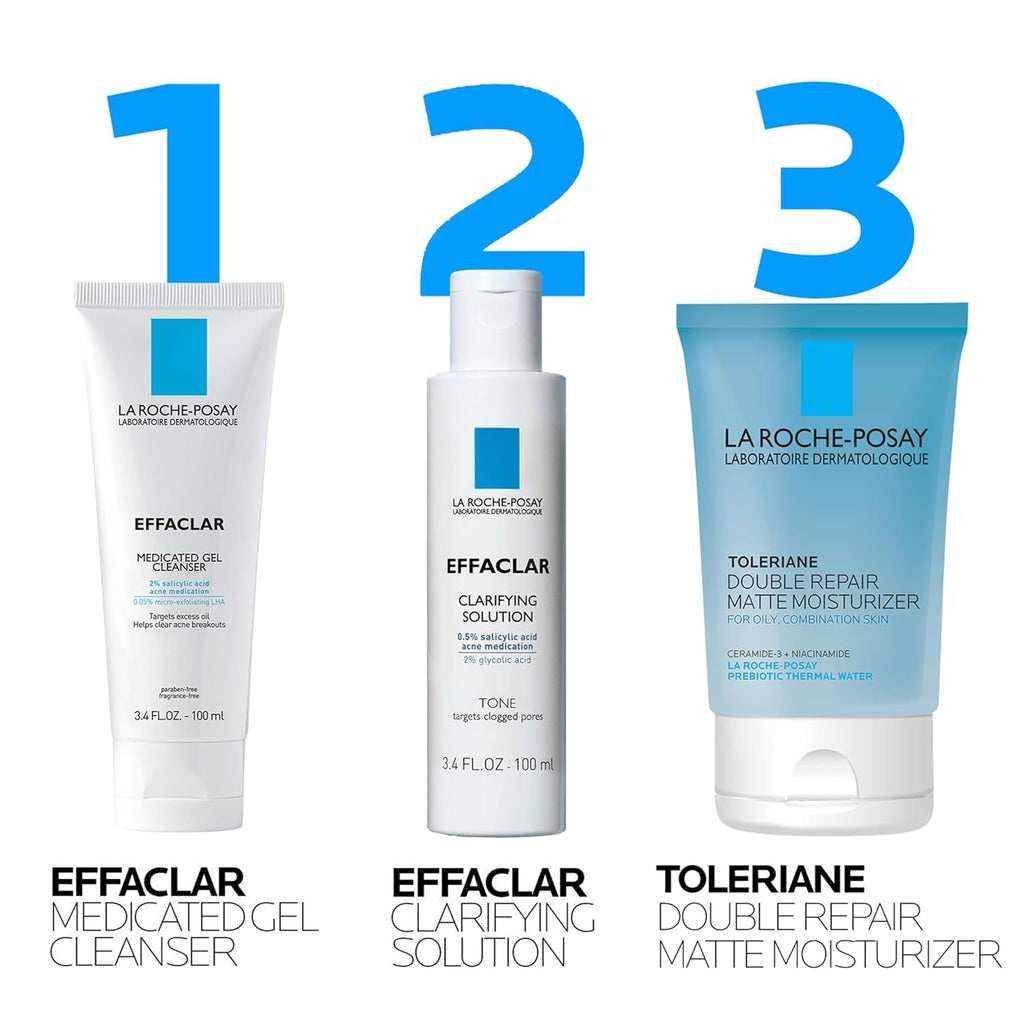 La Roche-Posay Effaclar Daily Acne 3-Step Skin Care Kit