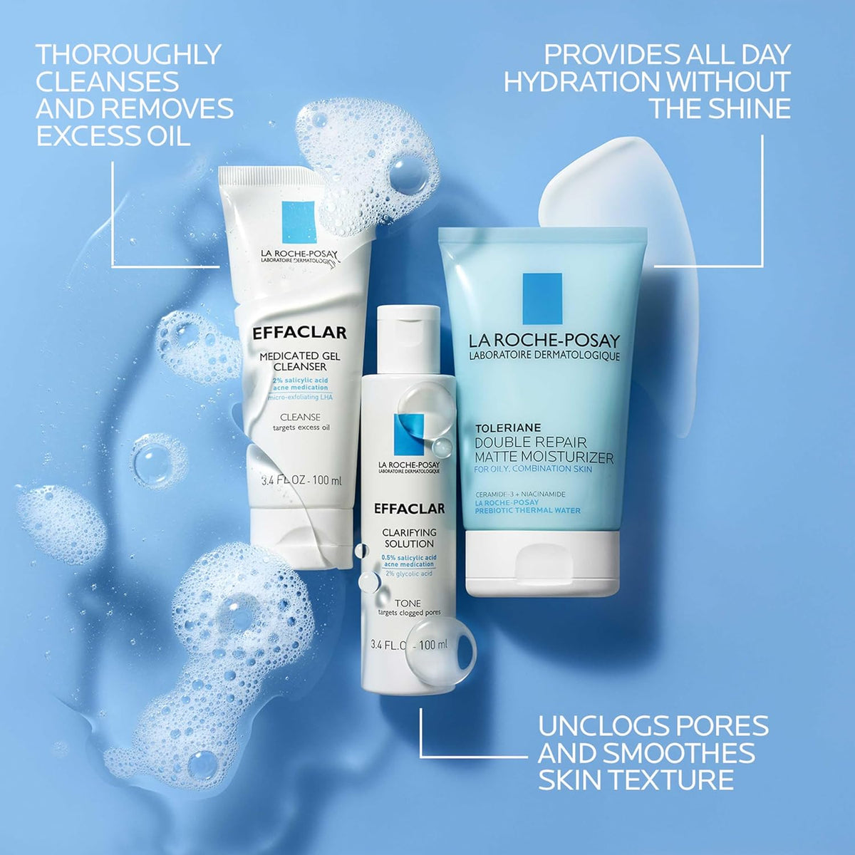 La Roche-Posay Effaclar Daily Acne 3-Step Skin Care Kit