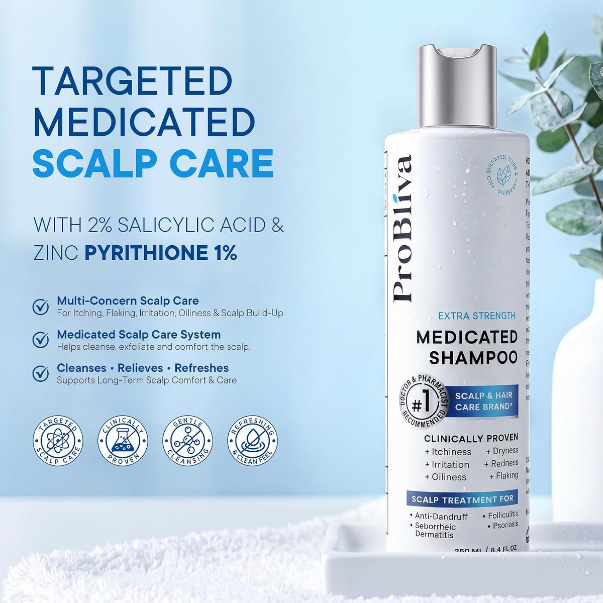 ProBliva Anti Dandruff Scalp Treatment Shampoo 248ml