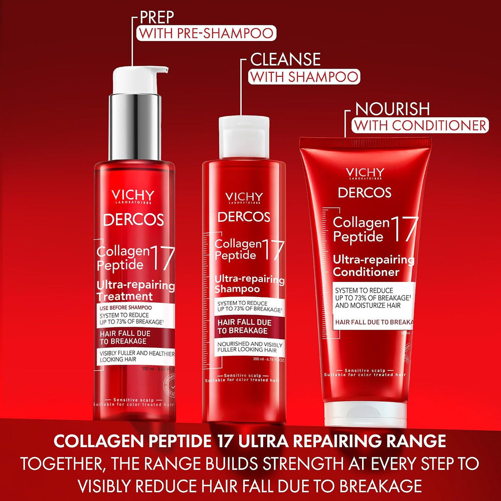 VICHY Dercos Collagen Peptide 17 Ultra Repairing Shampoo