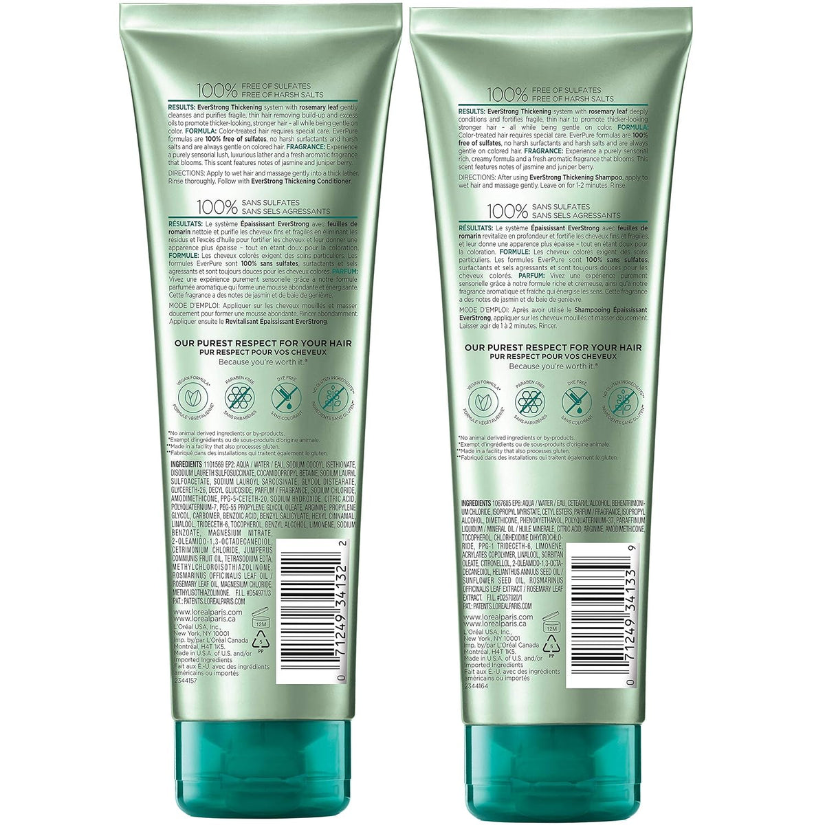 L'Oreal Paris EverPure Thickening Shampoo and Conditioner Set