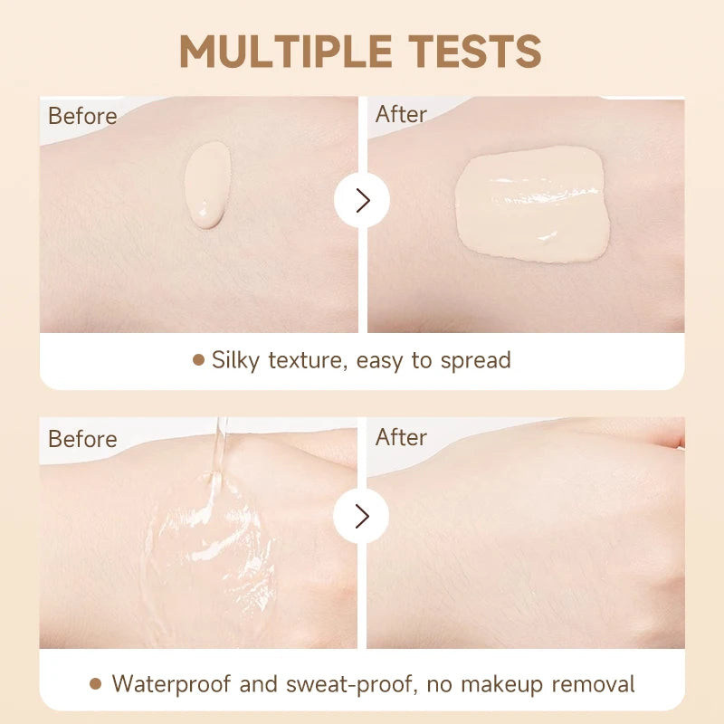 Hyaluronate Liquid Foundation – Long‑Lasting BB Cream with Vitamin E, High Coverage & UV Protection