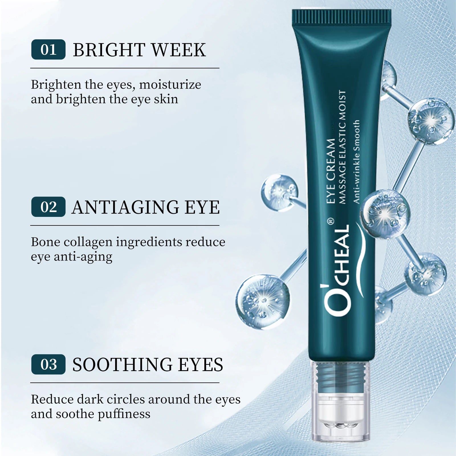 O‘’cheal Roller Massage Eye Cream Lightening Dark Circles Firming Skin Instant Eye Repair Serum Stick for women Women Eyes Care