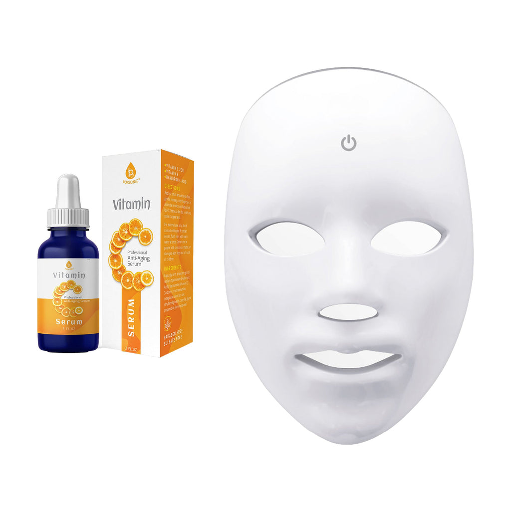 Pursonic Radiance Bundle – LED Light Therapy Mask & Vitamin C Serum