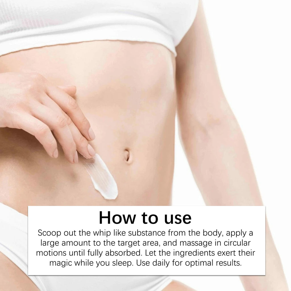Overnight Toning Body Whip 200ml - Firming & Smoothing Cream with Uva-Ursi Extract, Reduces Cellulite Appearance, Non-Greasy