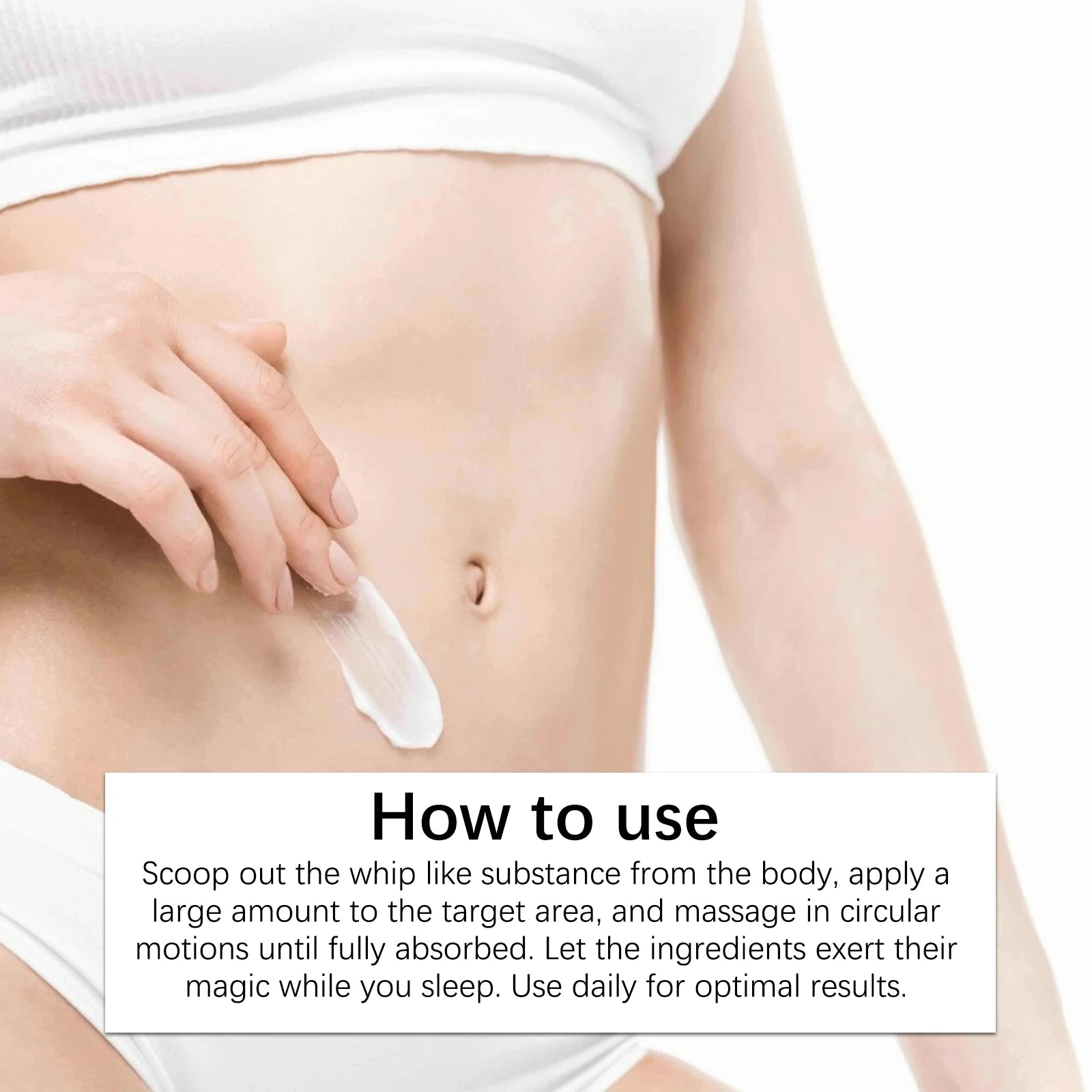 Overnight Toning Body Whip 200ml - Firming & Smoothing Cream with Uva-Ursi Extract, Reduces Cellulite Appearance, Non-Greasy