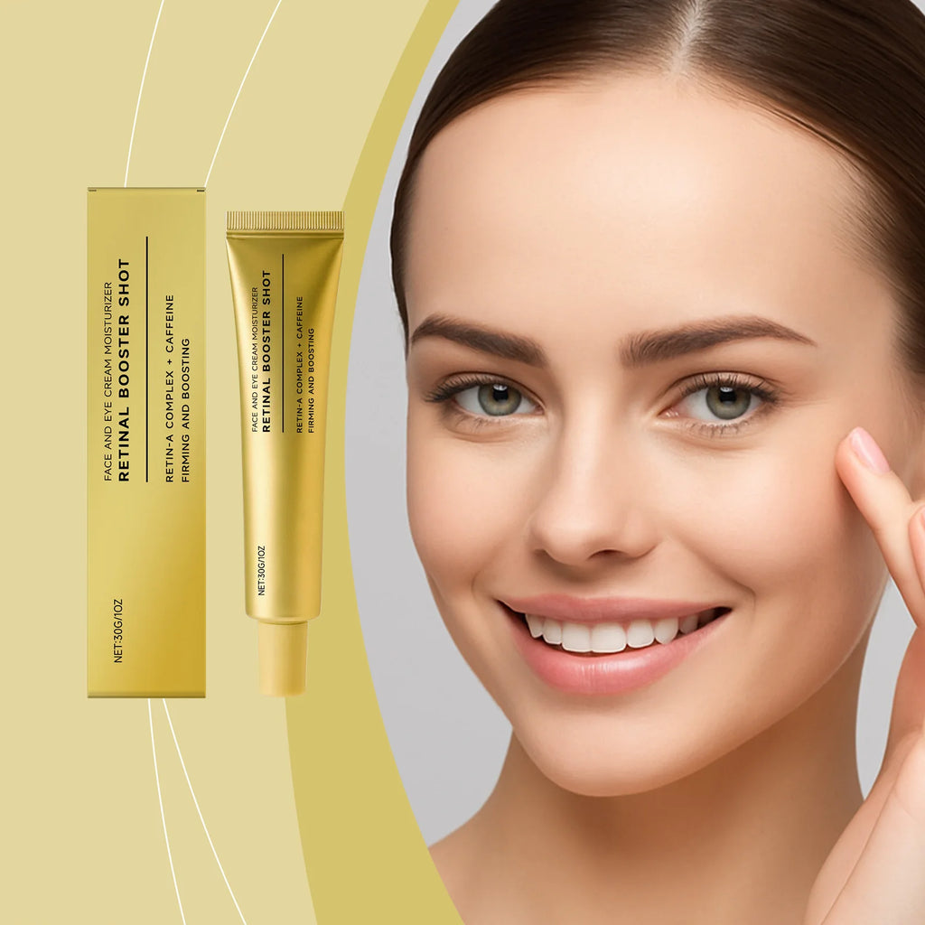 Face & Eye Cream Booster Shot Retinol Alternative Caffeine Firming Reduce Fine Lines Pores Skin Barrier Moisturizer