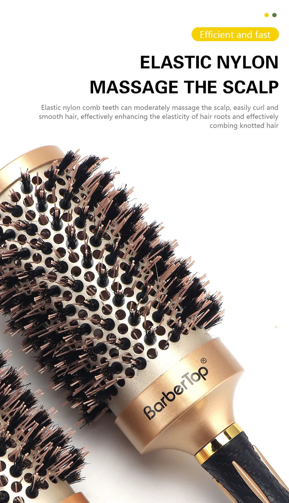 Hair Salon Round Rolling Hairdressing Comb Professional Women Straight Curly Combs Barbershop Curling Styling Tools Supplies