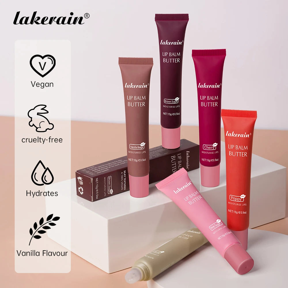 Lakerain Moisturizing Butter Lip Balm – Smooth, Nourishing Daily Lip Care (Vanilla)