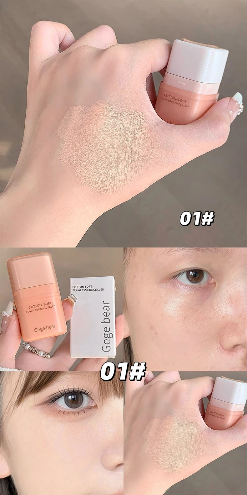 Full Coverage Hydrating Concealer,Lightweight Long Wear Concealer for Dark Circles Acne Scars&Blemishes,Long Lasting Face Makeup