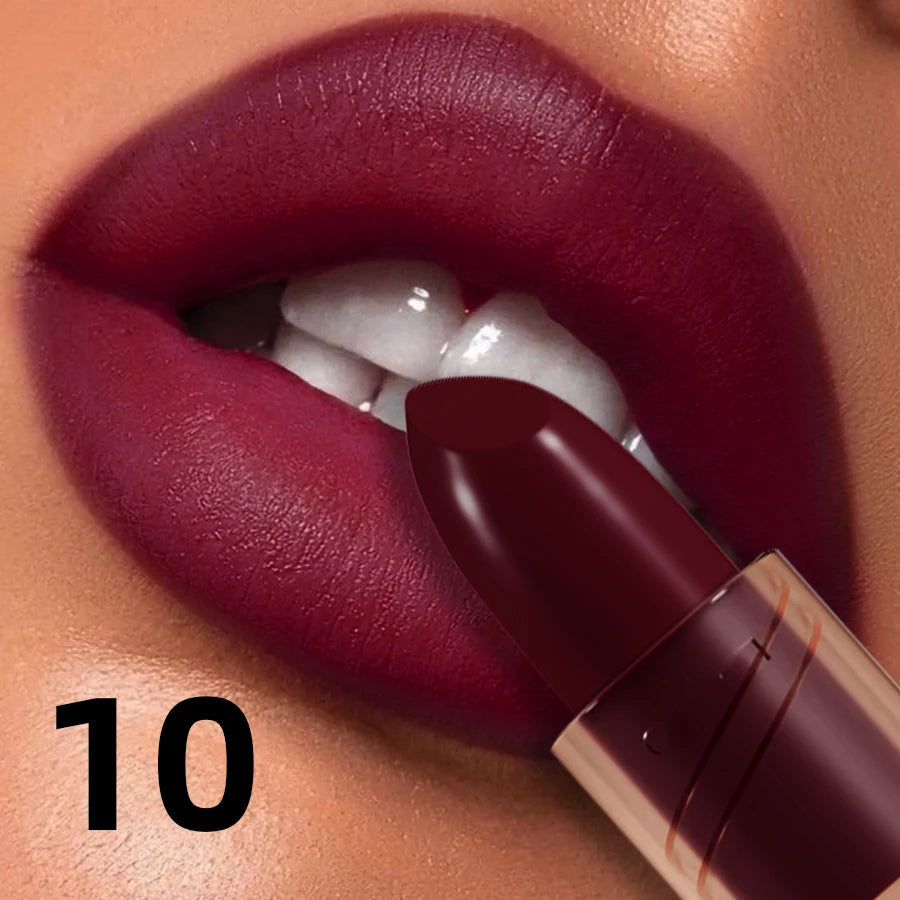 Waterproof Matte Lipstick – Long‑Lasting Red, Pink & Brown Lip Tint for Korean Makeup Looks