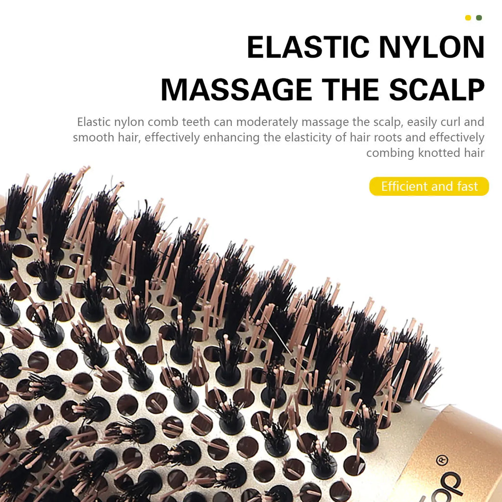 Hair Salon Round Rolling Hairdressing Comb Professional Women Straight Curly Combs Barbershop Curling Styling Tools Supplies