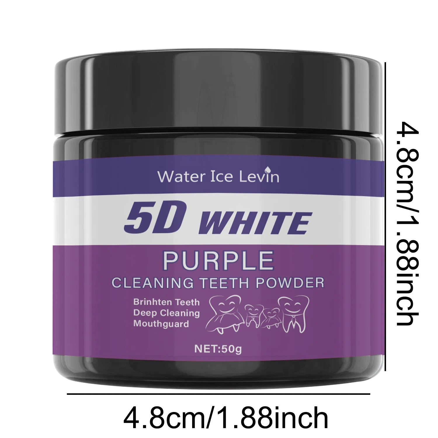 Purple Whitening Tooth Powder – Deep Clean & 5‑Day Brightening