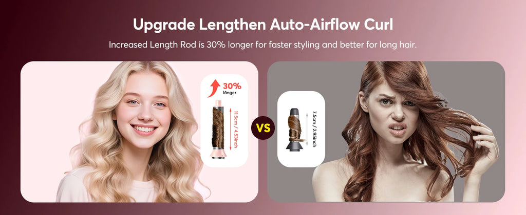 5 in 1 High-Speed Hot Air Styler Frizz-Free Fast Drying No Heat Damage Hair Dryer Curl Volumize Straighten with Travel Bag
