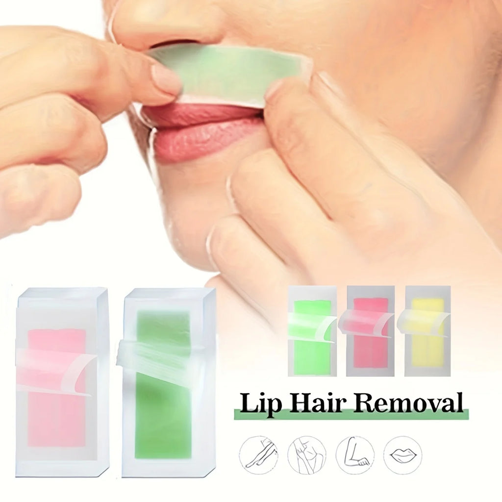 Professional Cold Wax Strips – Double‑Sided Hair Removal Tapes for Legs, Body & Face (6 / 10 / 20 Sticks)