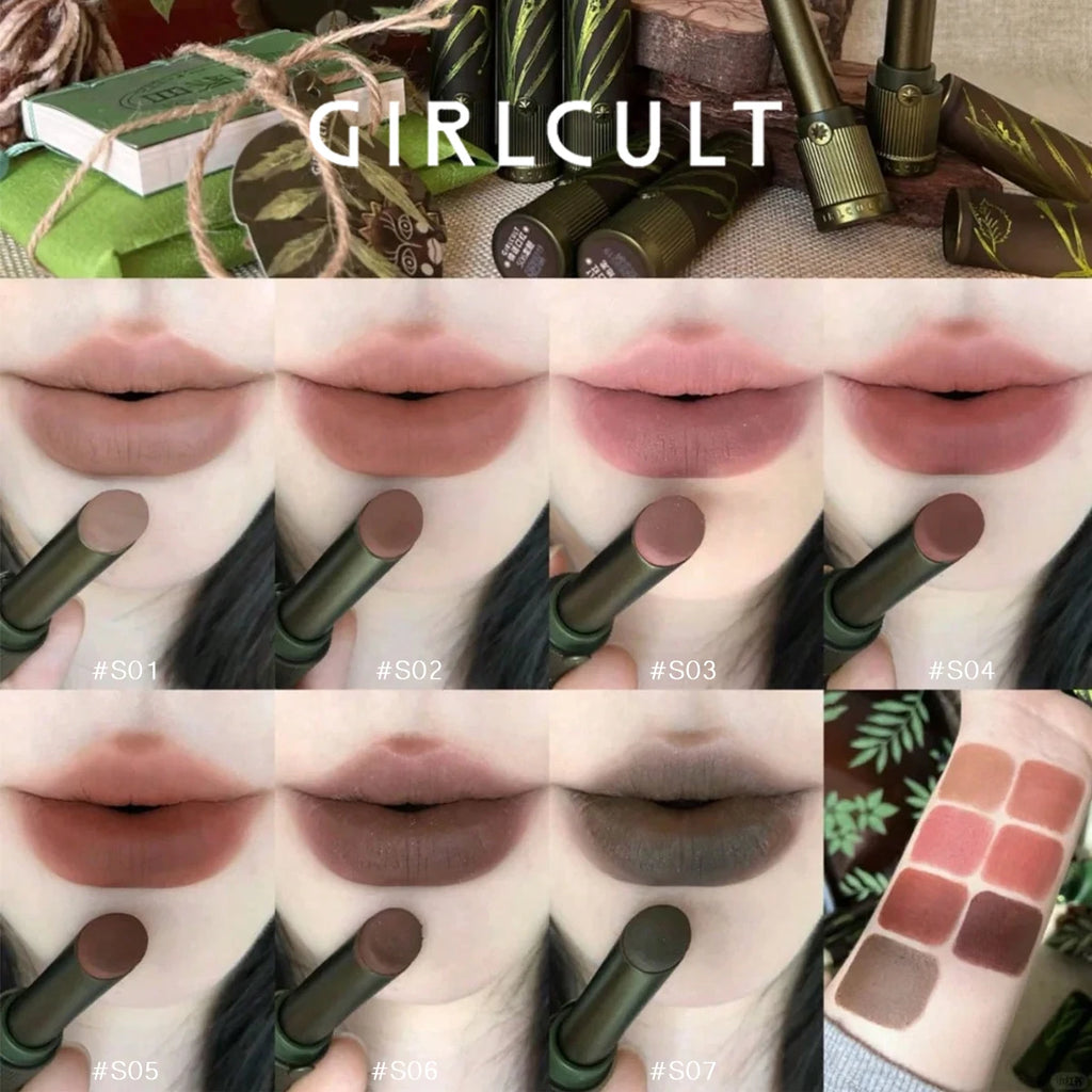 Girlcult Matte Lipstick – Silky Cream Texture, Lightweight Non‑Drying, Soft‑Focus Finish & Long‑Lasting Wear