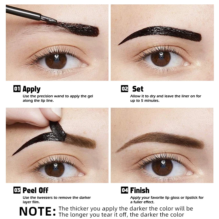 Peel Off Eyebrow Gel Tint, Semi Permanent Brow Tint, Waterproof Transfer-proof For Fuller Defined Looking Brows Makeup Gifts