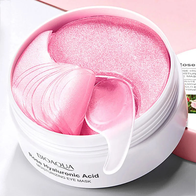 BIOAQUA Rose Hyaluronic Acid Eye Mask Anti Dark Circles Eye Bags Moisturizing Anti-Aging Eye Patches Skin Care Products