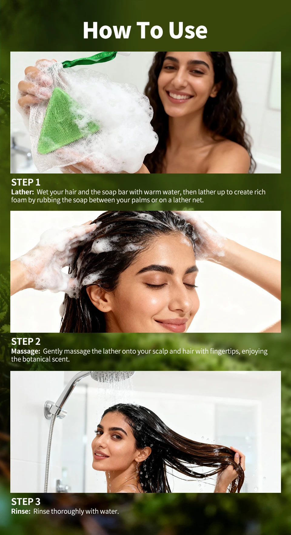 Usman Grass & Platycladus Herbal Shampoo Bar – Natural Hair‑Loss Care, Root Strengthening, Oil‑Control & Scalp‑Cleansing Growth Formula