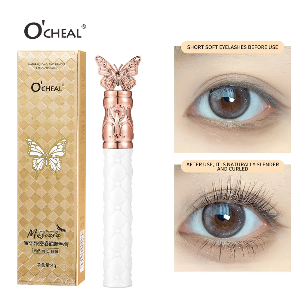 O’CHEAL 3D Silk Black Mascara – Thick, Curled & Lengthened Lashes with Precision Lash Brush