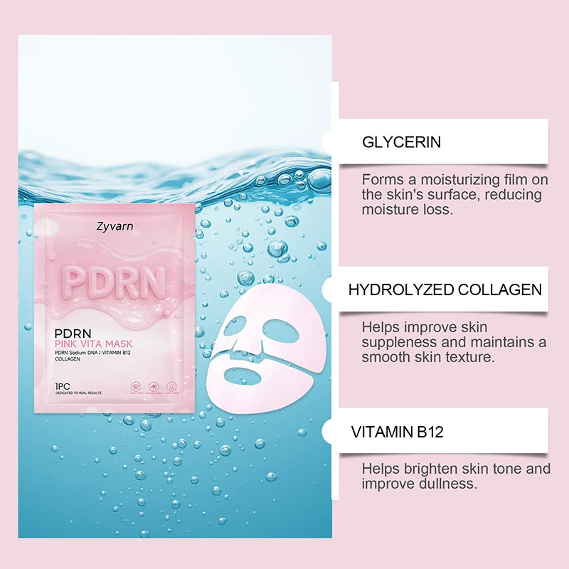 PDRN Pink Skincare Set – Salmon DNA Collagen Glow Mask for Lifting, Firming & Deep Moisturizing Care