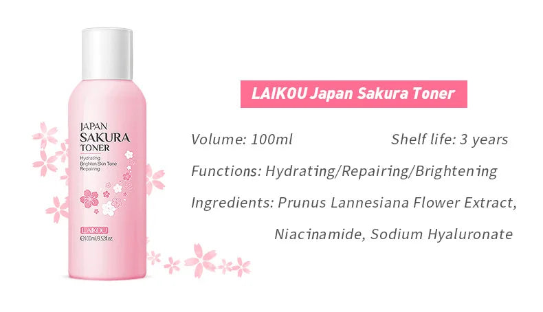 Facial Products Kit LAIKOU Sakura Skin Care Set