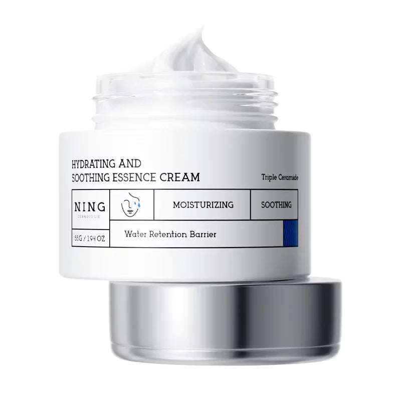Hydrating Soothing Essence Cream – Collagen, Ceramides, Hyaluronic Acid & Plant Extracts for Moisture & Skin Barrier Support