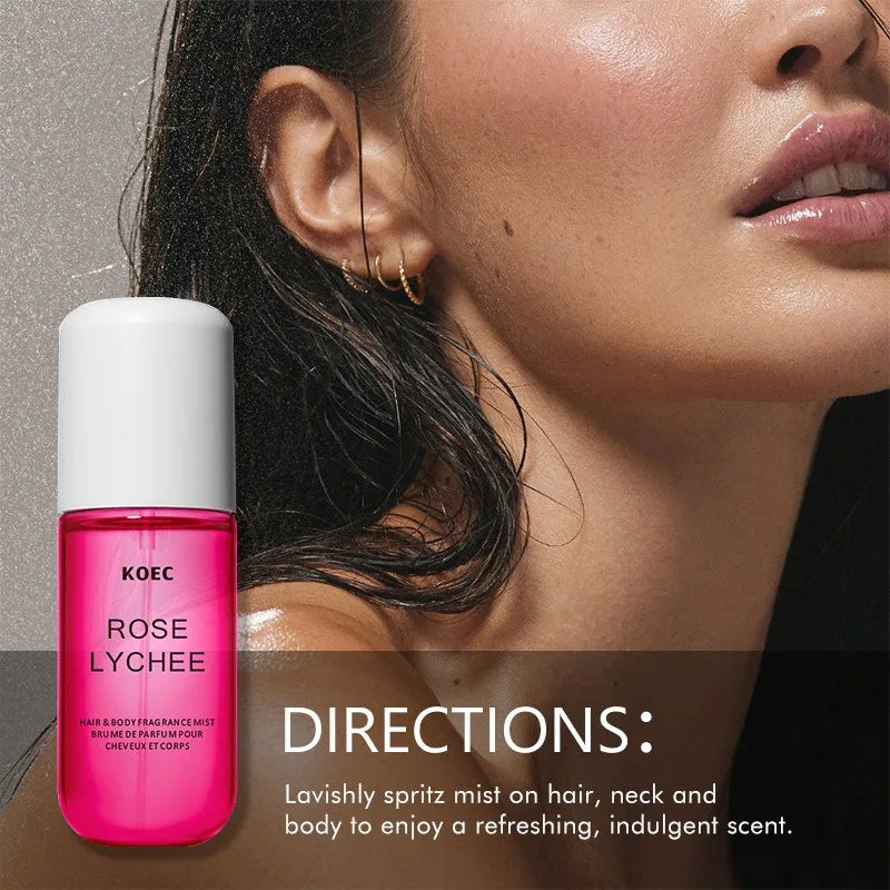 KOEC Vanilla Coconut Spray Perfume Refreshing Moisturizing Premium Dragon Fruit Floral Women's Perfume Triple Fragrance 50ml