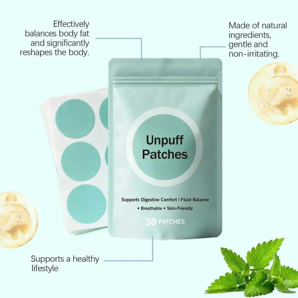 30 UnPuff PATCHES Supports Naturally Plant Ingredients Comfort