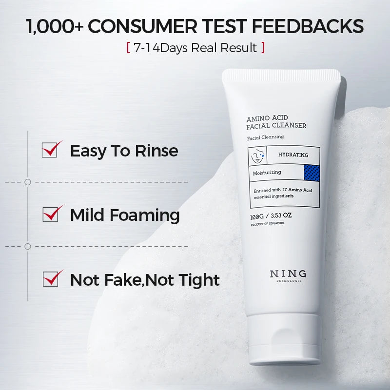 Amino Acid Facial Cleanser 100g – Salicylic Acid + Centella, Gentle Soothing Hydration & Oil Balance Care