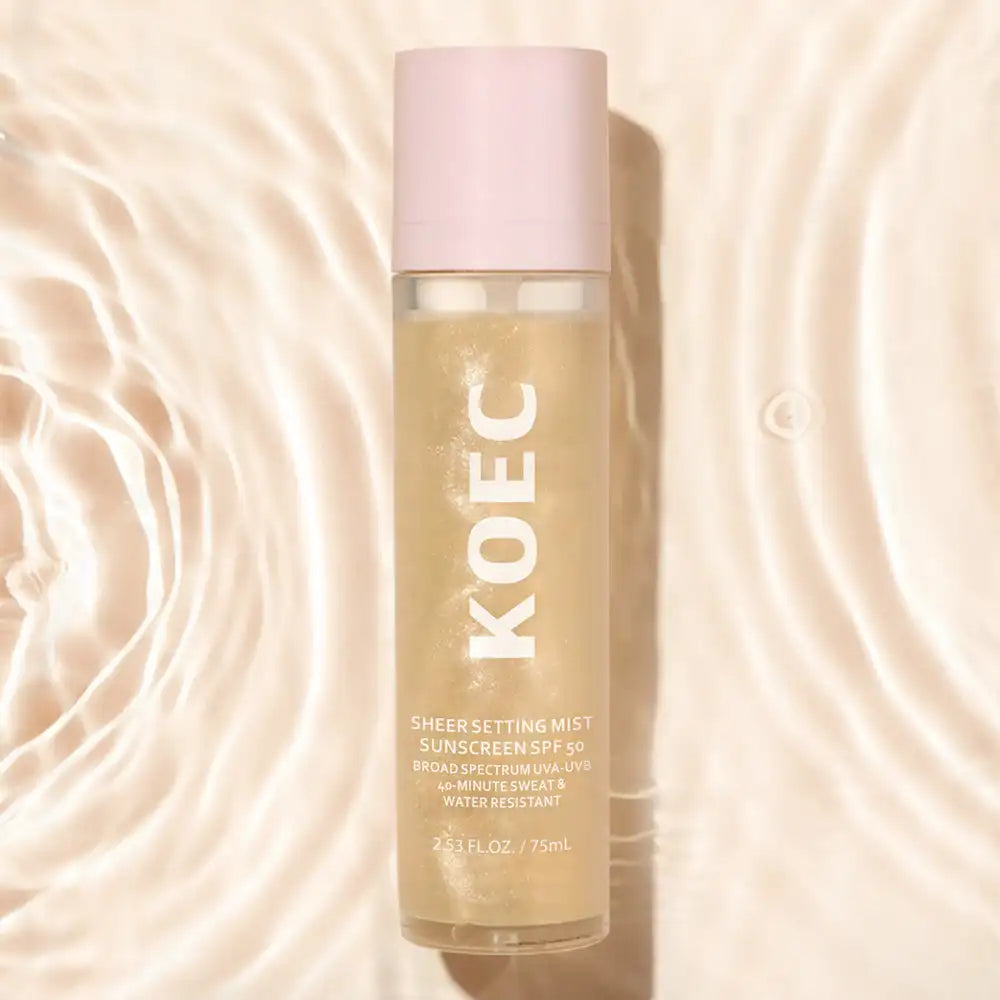 KOEC Sheer Setting Sunscreen Mist SPF50 – Lightweight, Long‑Lasting UVA/UVB Protection (75ml)