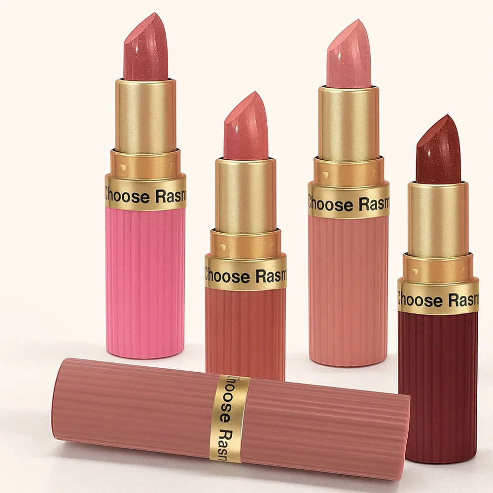Pink Glitter Metallic Lipstick – Pearlescent Velvet Matte, Waterproof Long Wear
