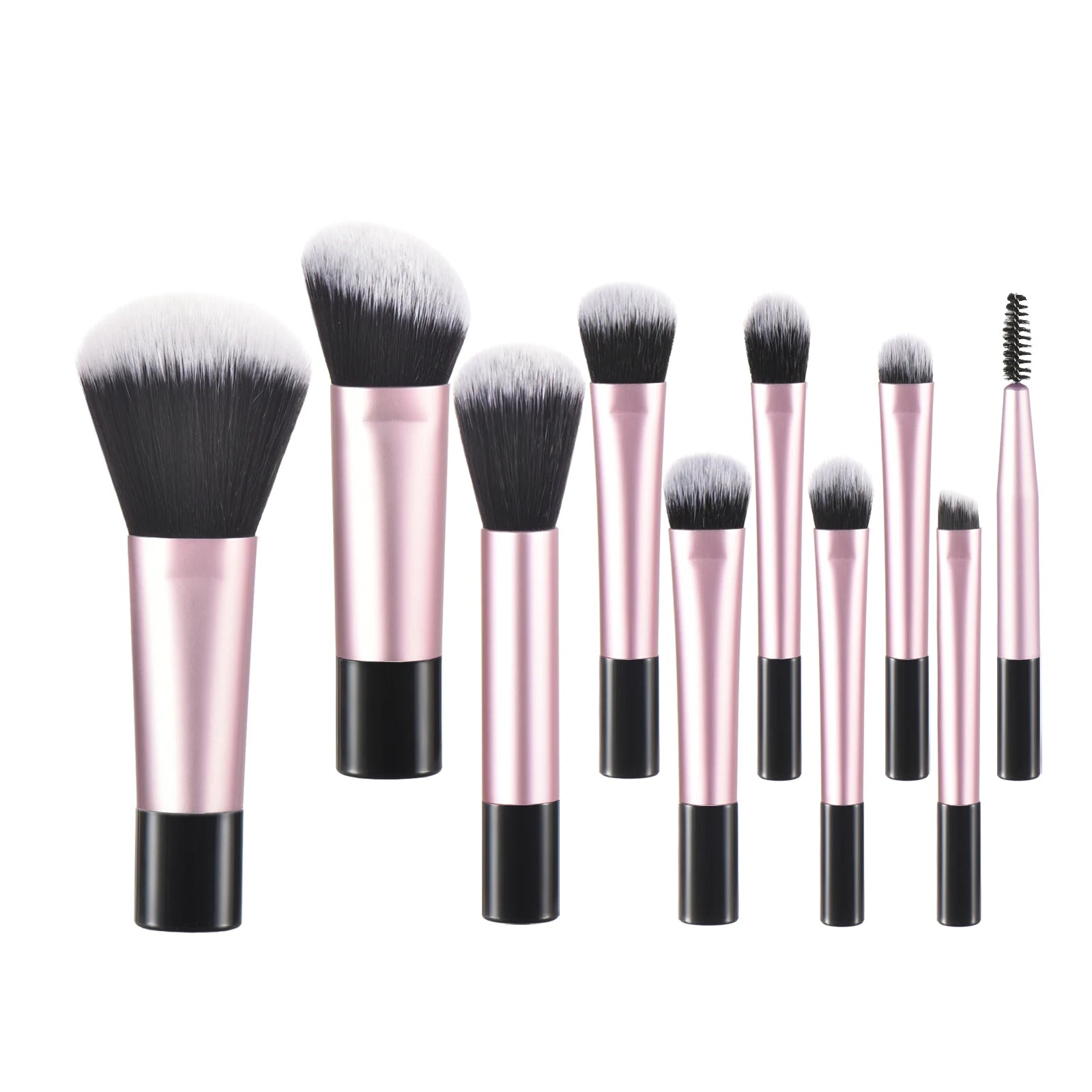 10 Pink Mini makeup brush Travel portable Makeup Tool Makeup Puff - Palm Brush Professional Makeup tool set