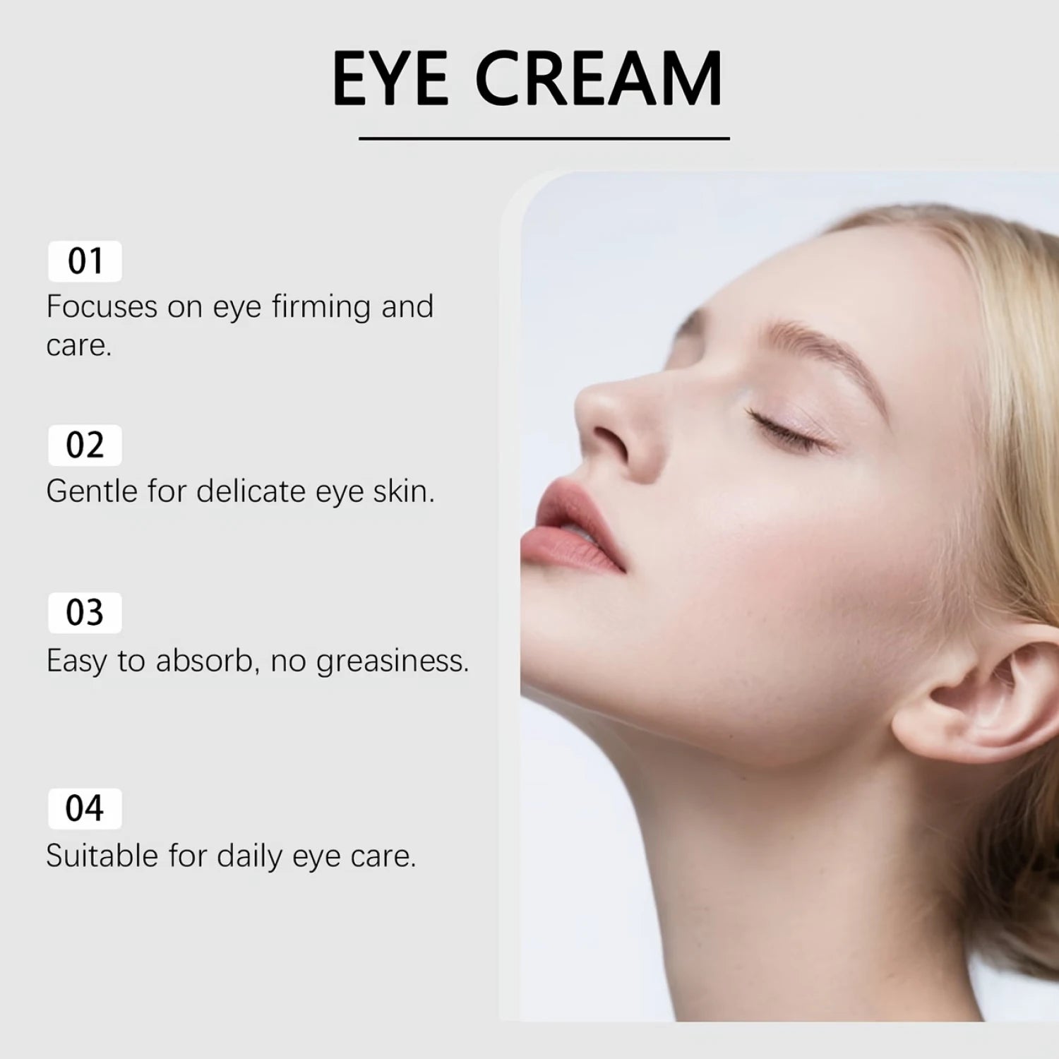 NAD+ Retinal Peptide Eye Cream with Collagen, Moisturizing & Firming Under Eye Skin