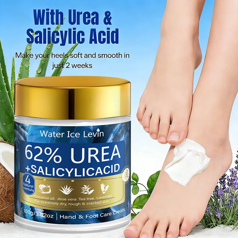 Urea & Salicylic Acid Hand & Foot Cream - Natural Formula, Moisturizing for Extremely Dry Rough Skin