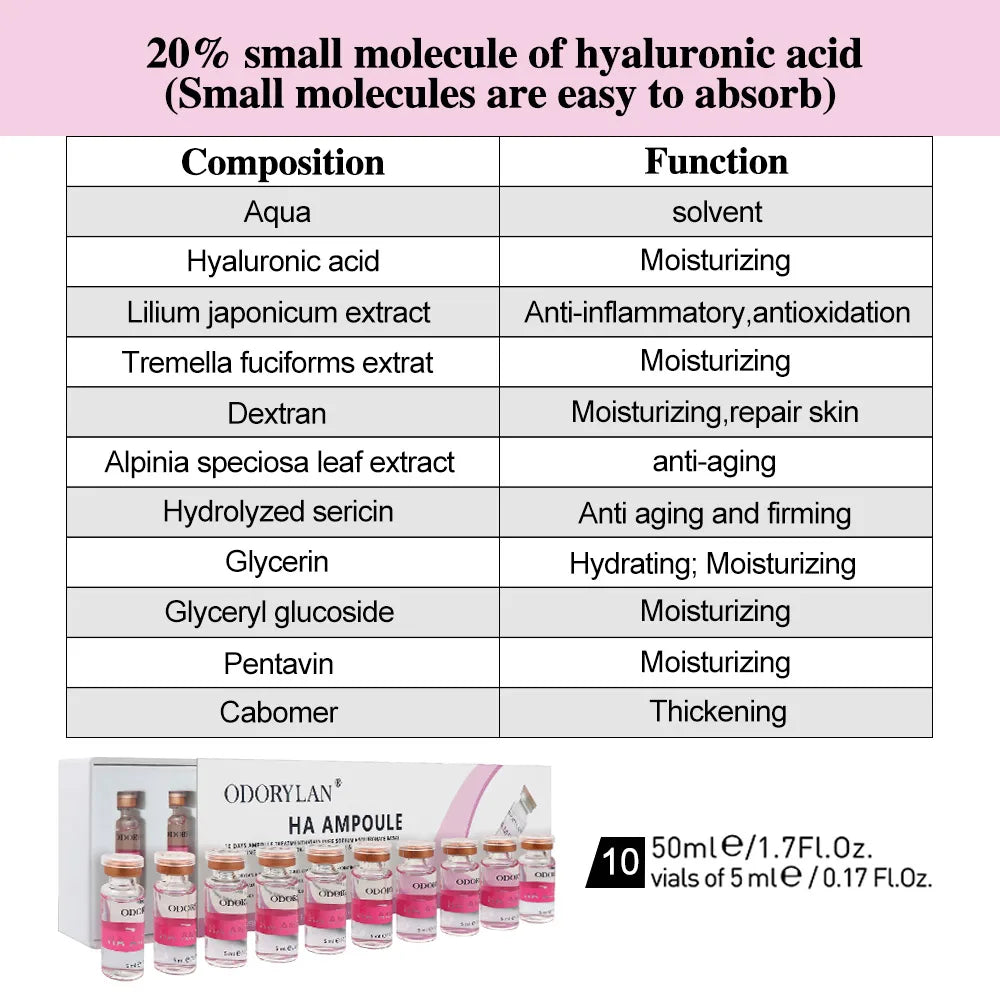 Hyaluronic Acid Face Serum – Deep Hydration, Firming & Anti‑Aging Skin Repair Essence